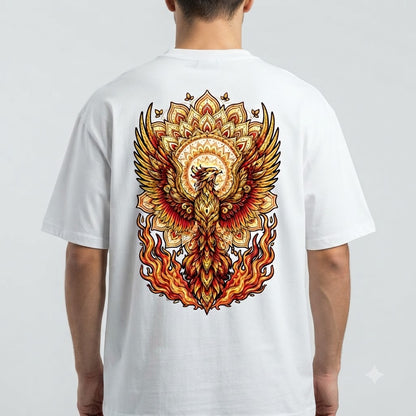 "Phoenix Flame" Oversized Graphic Tee by AuraReiment
