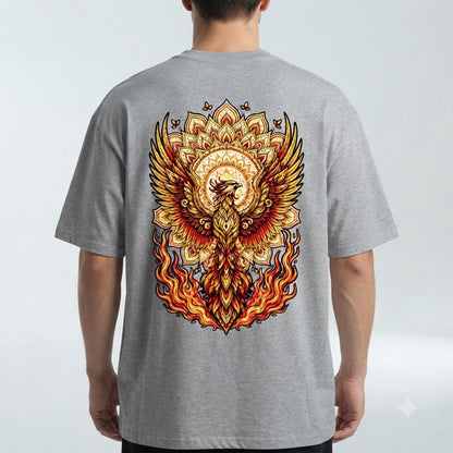 "Phoenix Flame" Oversized Graphic Tee by AuraReiment