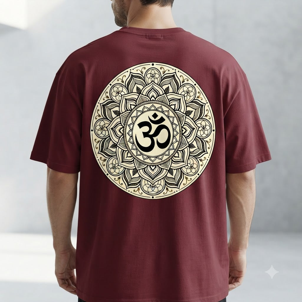Mystic Om & Mandala Graphic Tee by AuraReiment