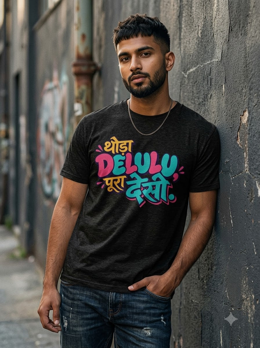 Thoda Delulu Pura Desi Graphic Tee