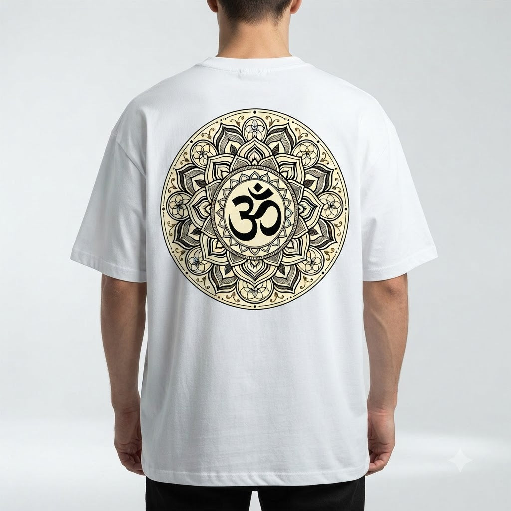 Mystic Om & Mandala Graphic Tee by AuraReiment