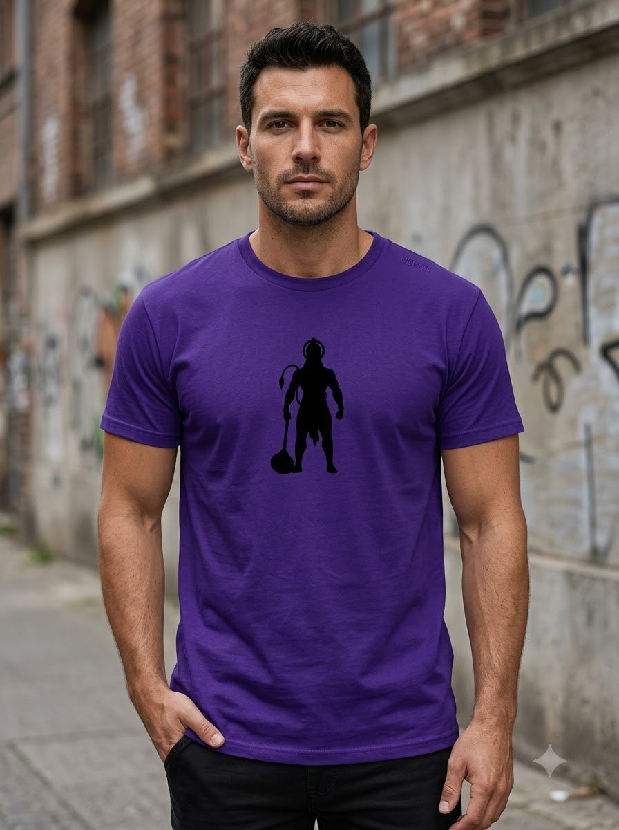 Divine Strength Hanuman Minimalist Print Tee by AuraReiment