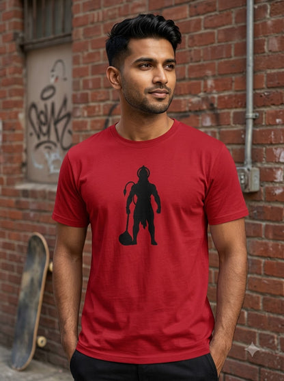 Divine Strength Hanuman Minimalist Print Tee by AuraReiment