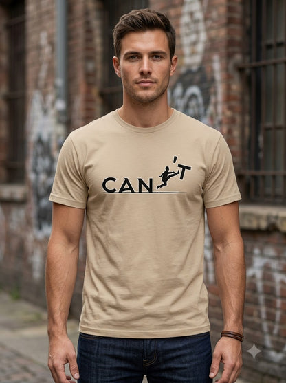 "CAN'T" Inspirational Leap Minimalist Graphic Tee by AuraReiment