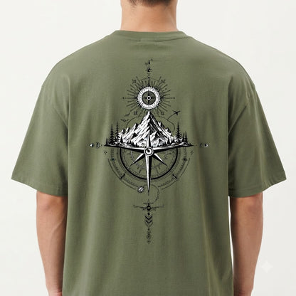 "True North" Explorer Oversized Graphic Tee by AuraReiment