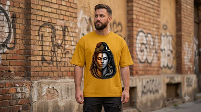 "Cosmic Balance" Shiva Graphic Oversize Tee by AuraReiment