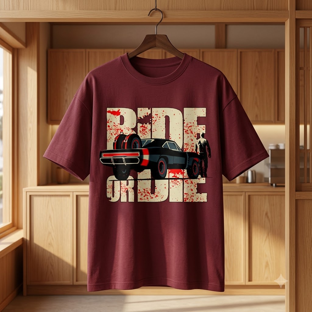 "Ride or Die" Street Culture Oversized Graphic Tee by AuraReiment
