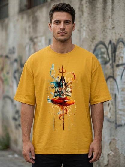 Shiva "Cosmic Balance" Heavyweight Oversized T-Shirt by AuraReiment