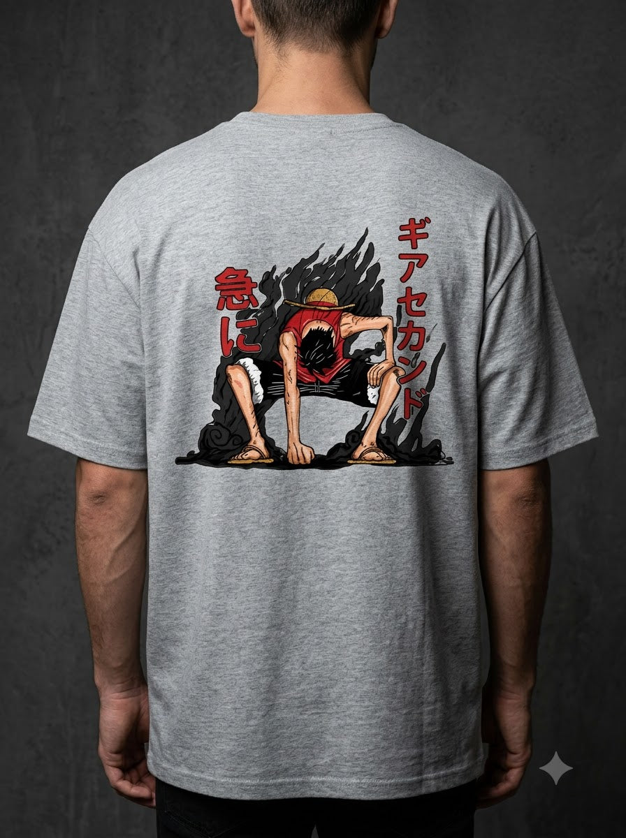 "Gear Second" Anime Graphic Oversized Tee by AuraReiment