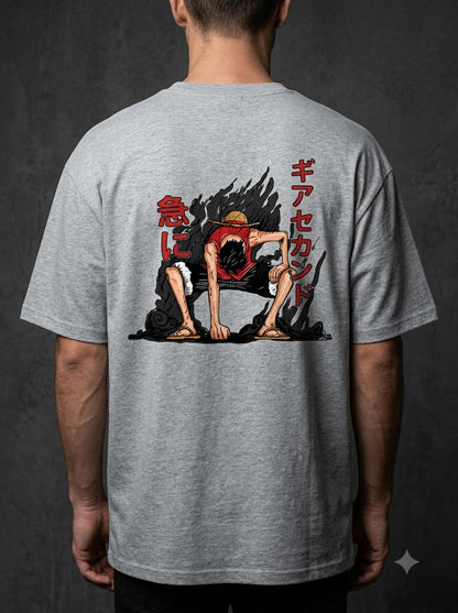 "Gear Second" Anime Graphic Oversized Tee by AuraReiment