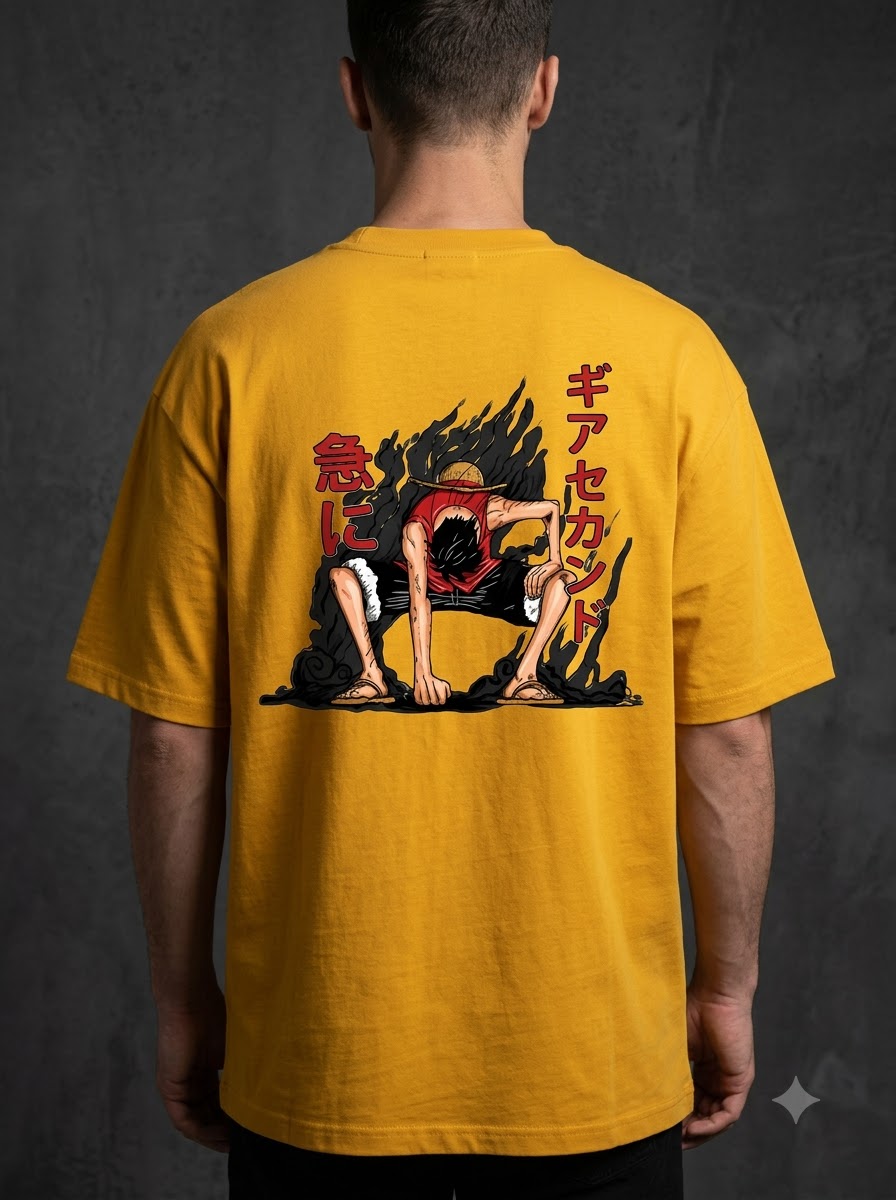 "Gear Second" Anime Graphic Oversized Tee by AuraReiment