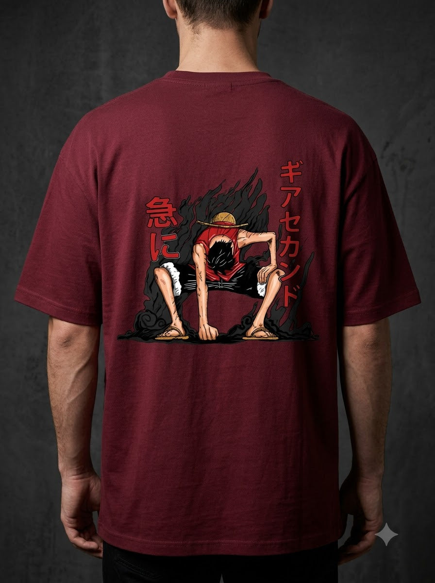 "Gear Second" Anime Graphic Oversized Tee by AuraReiment
