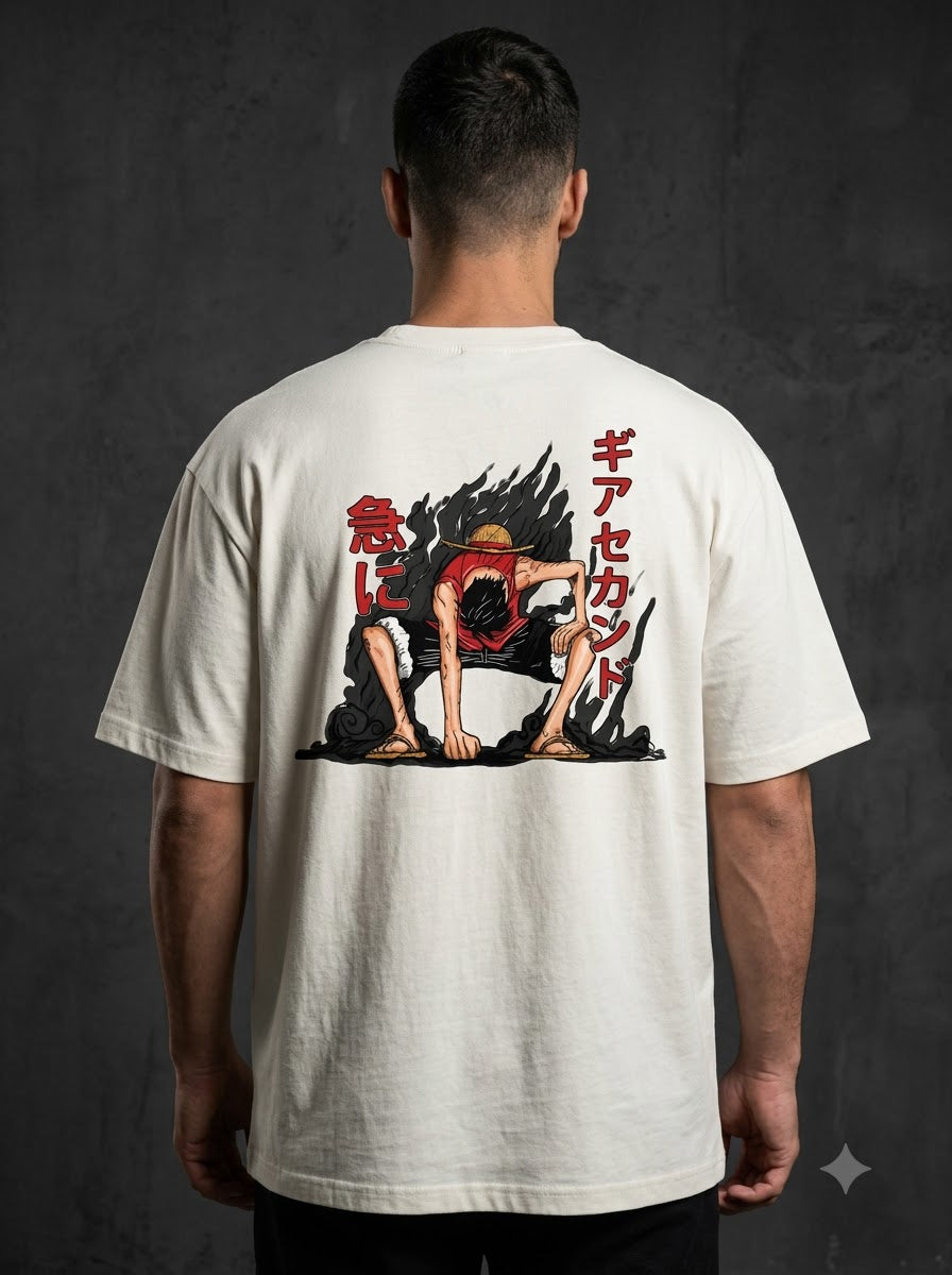 "Gear Second" Anime Graphic Oversized Tee by AuraReiment