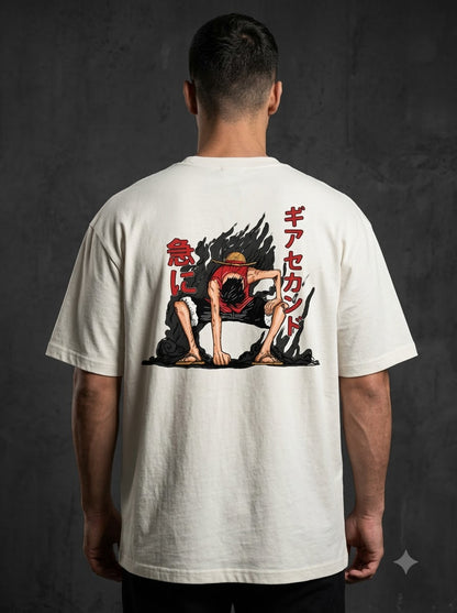 "Gear Second" Anime Graphic Oversized Tee by AuraReiment