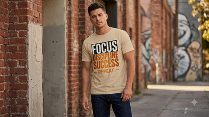 "Success Routine" Inspirational Typography Tee by AuraReiment