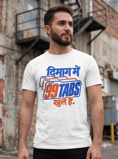 99 Tabs Open Hindi Graphic Tee