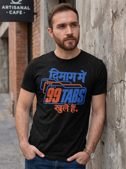 99 Tabs Open Hindi Graphic Tee