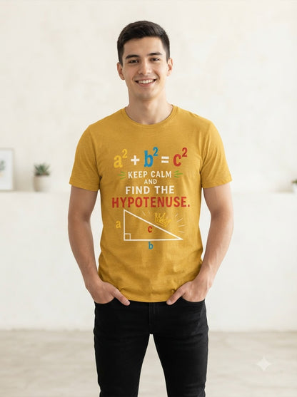 "Find the Hypotenuse" Math Graphic Classic Crew Tee by AuraReiment