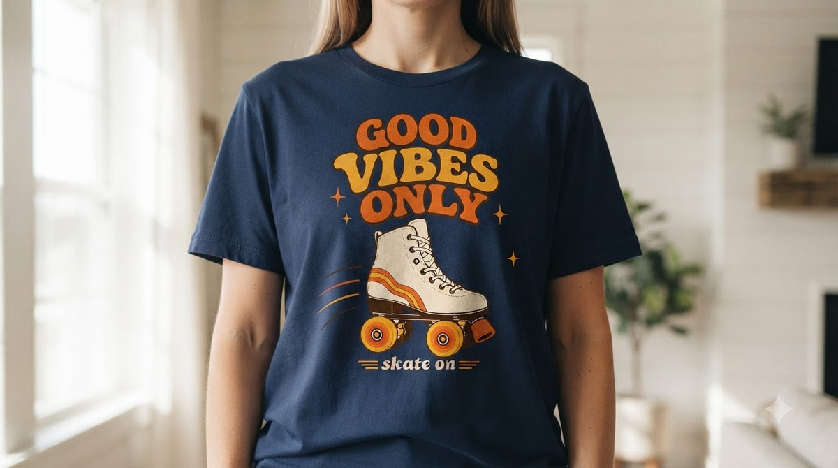 Skate On Good Vibes Graphic Women's Classic Tee by AuraReiment