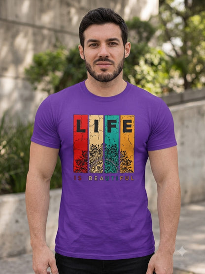 Vibrant & Inspirational: Life is Beautiful Graphic Unisex Tee by AuraReiment