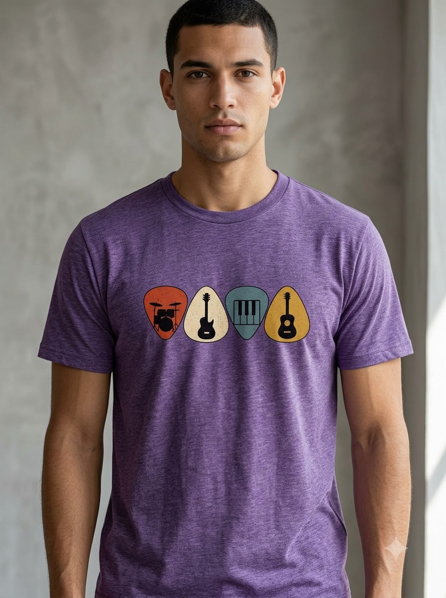 Music & Rhythm: Musical Picks Graphic Unisex Tee by AuraReiment