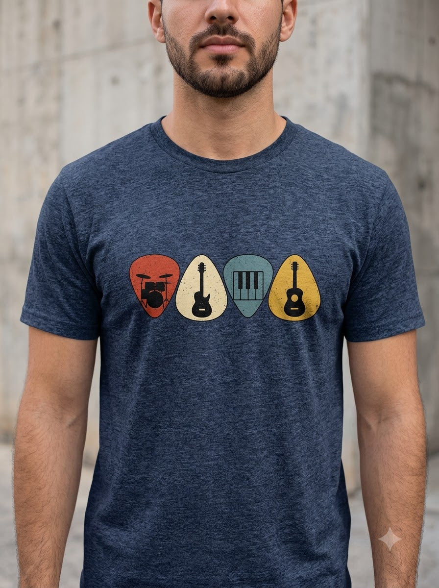 Music & Rhythm: Musical Picks Graphic Unisex Tee by AuraReiment