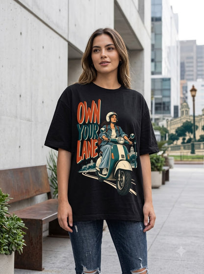 Own Your Lane Graphic Tee | Female Oversized Tee