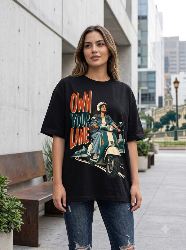 Own Your Lane Graphic Tee | Female Oversized Tee