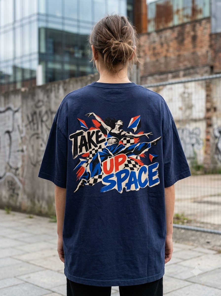 "Take Up Space" Oversized Graphic Tee