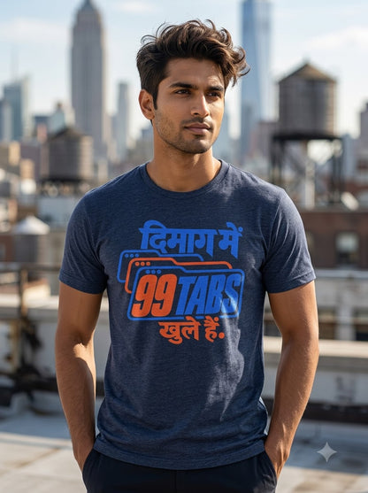 99 Tabs Open Hindi Graphic Tee