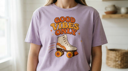 Skate On Good Vibes Graphic Women's Classic Tee by AuraReiment