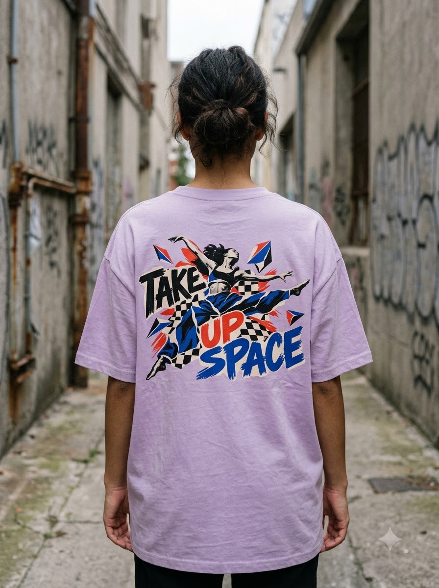 "Take Up Space" Oversized Graphic Tee