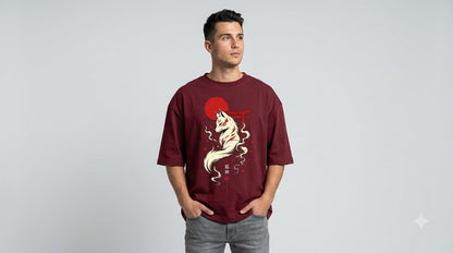 Heavyweight Streetwear Anime Oversized Tee by AuraReiment