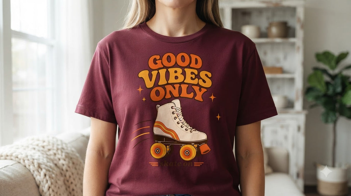 Skate On Good Vibes Graphic Women's Classic Tee by AuraReiment