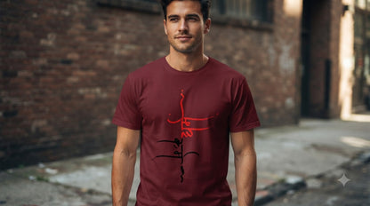 "Dharma" Sanskrit Calligraphy Graphic Tee by AuraReiment