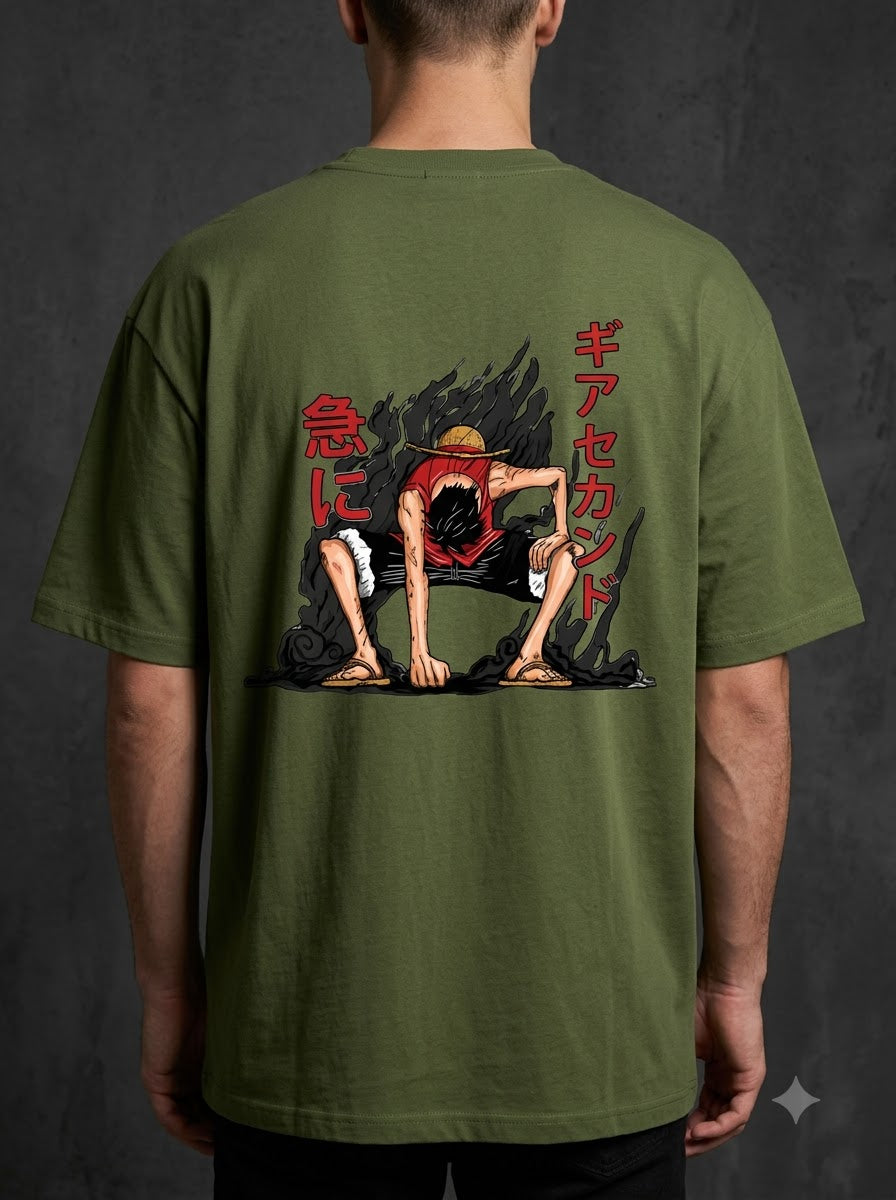 "Gear Second" Anime Graphic Oversized Tee by AuraReiment