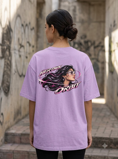 "Her Own Orbit" Oversized Graphic T-Shirt
