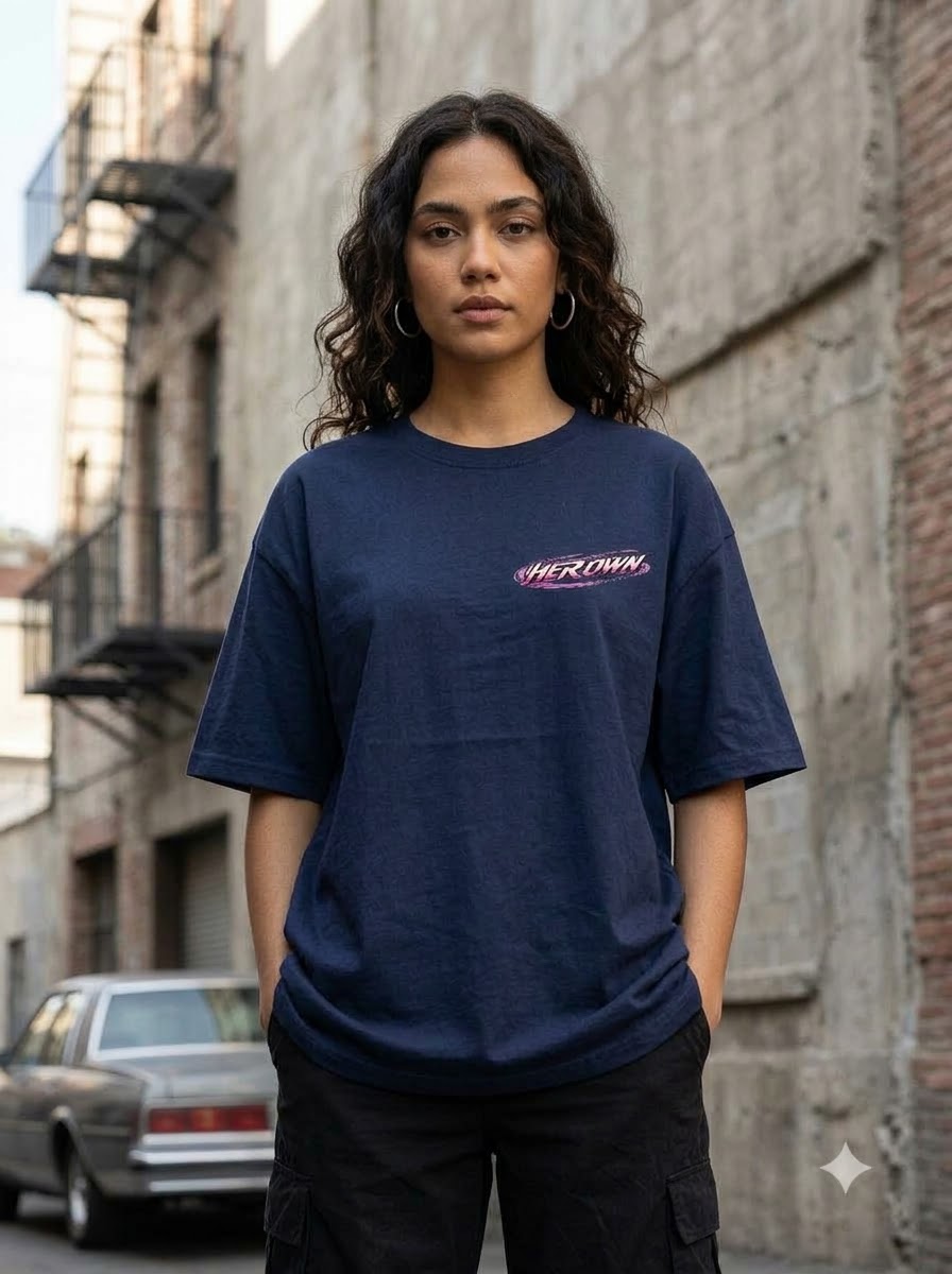 "Her Own Orbit" Oversized Graphic T-Shirt