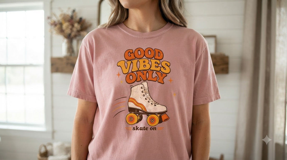 Skate On Good Vibes Graphic Women's Classic Tee by AuraReiment