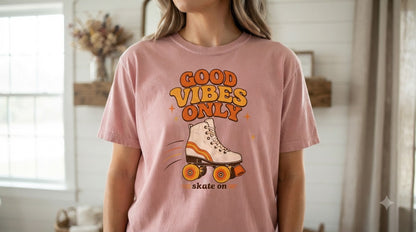 Skate On Good Vibes Graphic Women's Classic Tee by AuraReiment