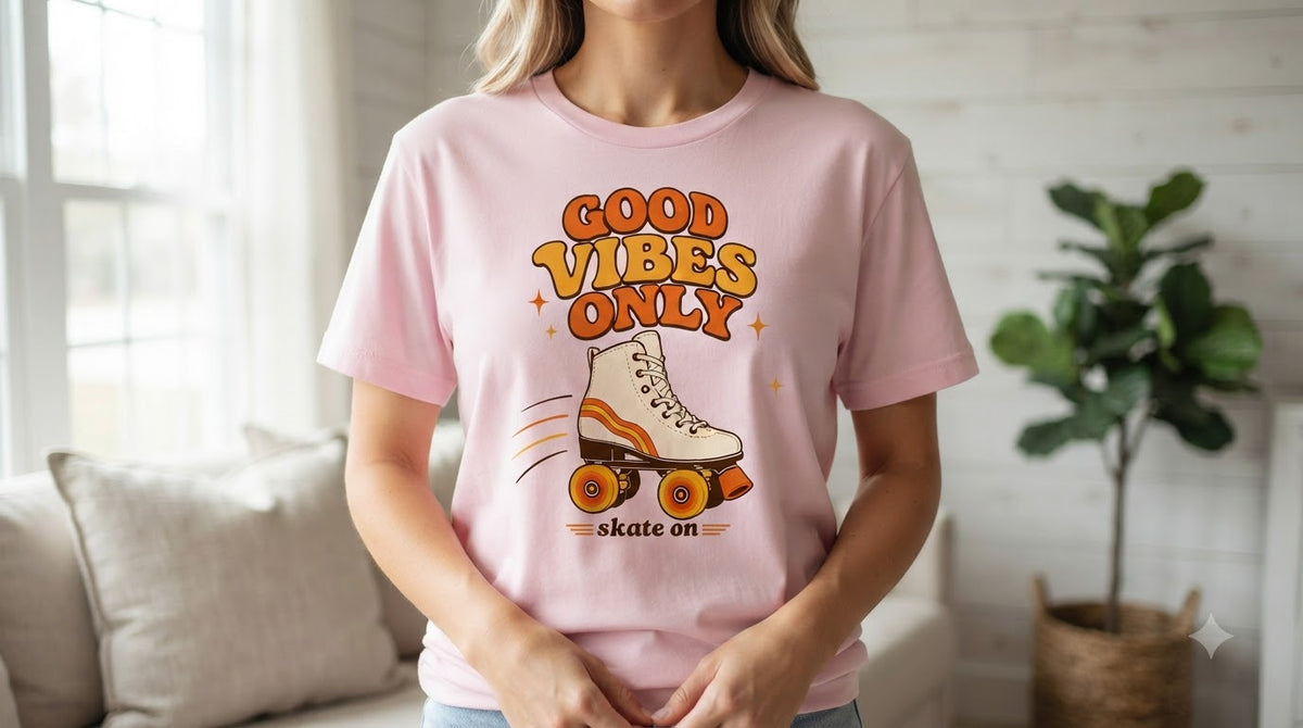 Skate On Good Vibes Graphic Women's Classic Tee by AuraReiment