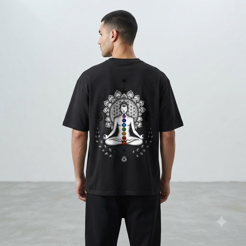 Chakra Alignment Minimalist Oversized Tee by AuraReiment