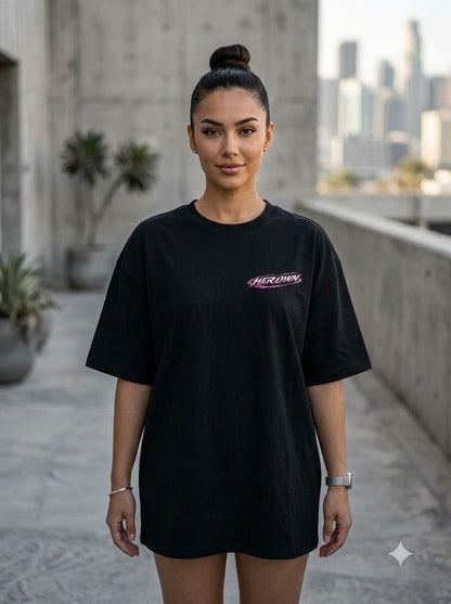 "Her Own Orbit" Oversized Graphic T-Shirt