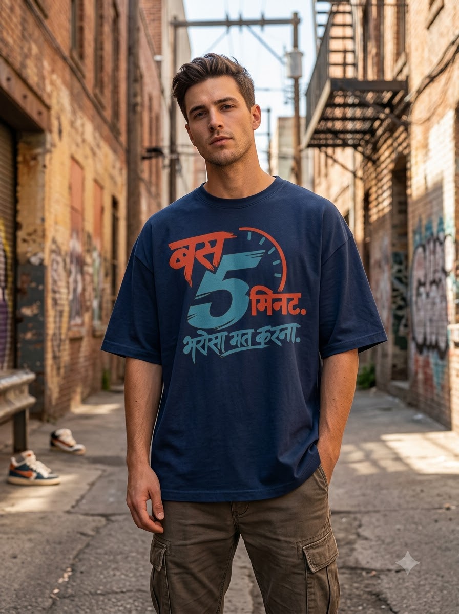 Bas 5 Minute Hindi Graphic Tee