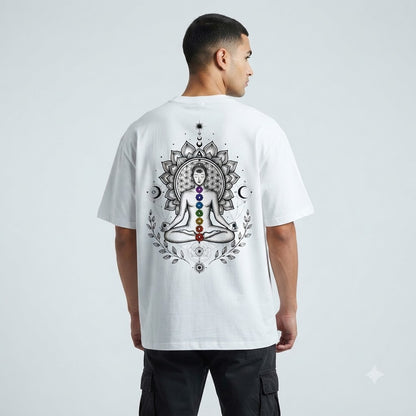 Chakra Alignment Minimalist Oversized Tee by AuraReiment