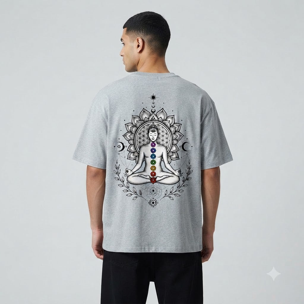 Chakra Alignment Minimalist Oversized Tee by AuraReiment