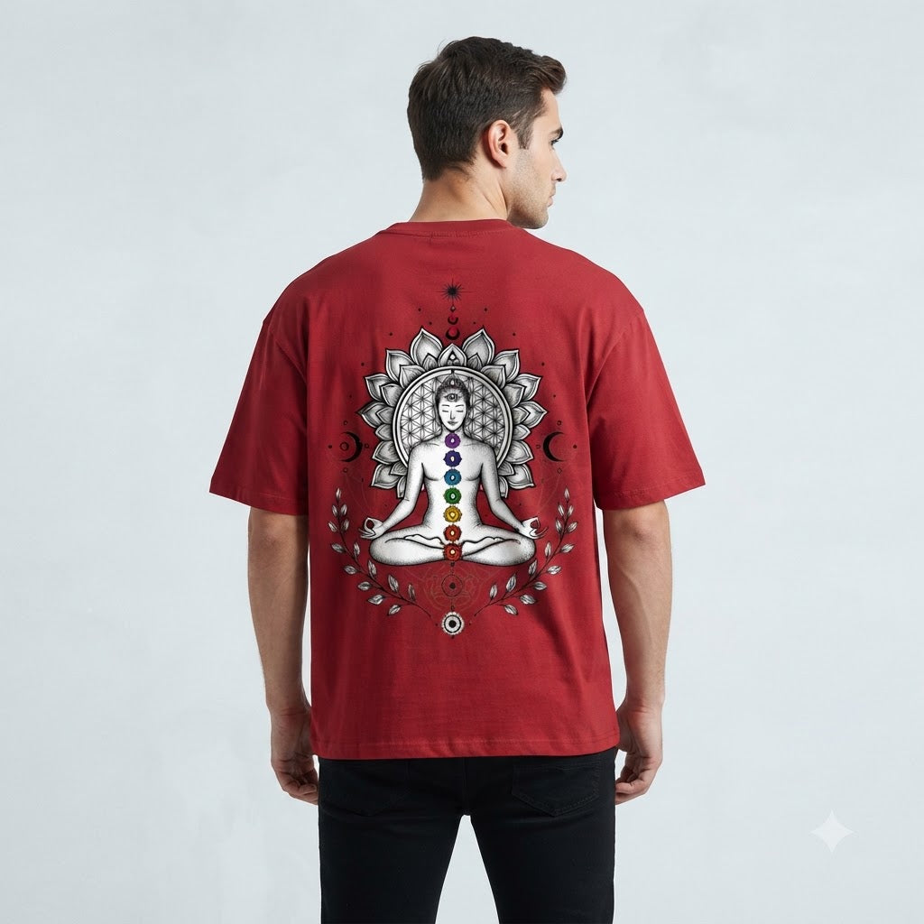 Chakra Alignment Minimalist Oversized Tee by AuraReiment