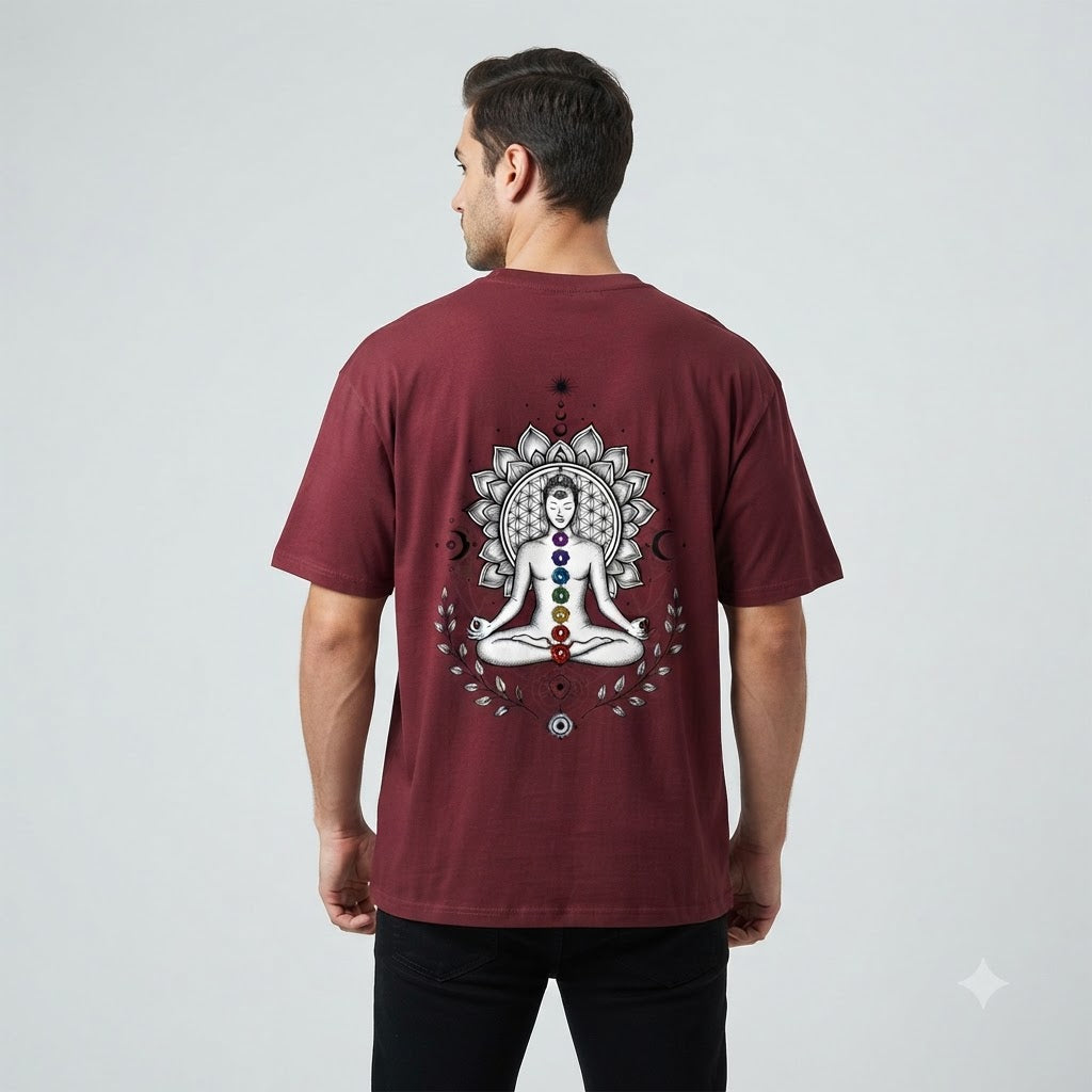 Chakra Alignment Minimalist Oversized Tee by AuraReiment