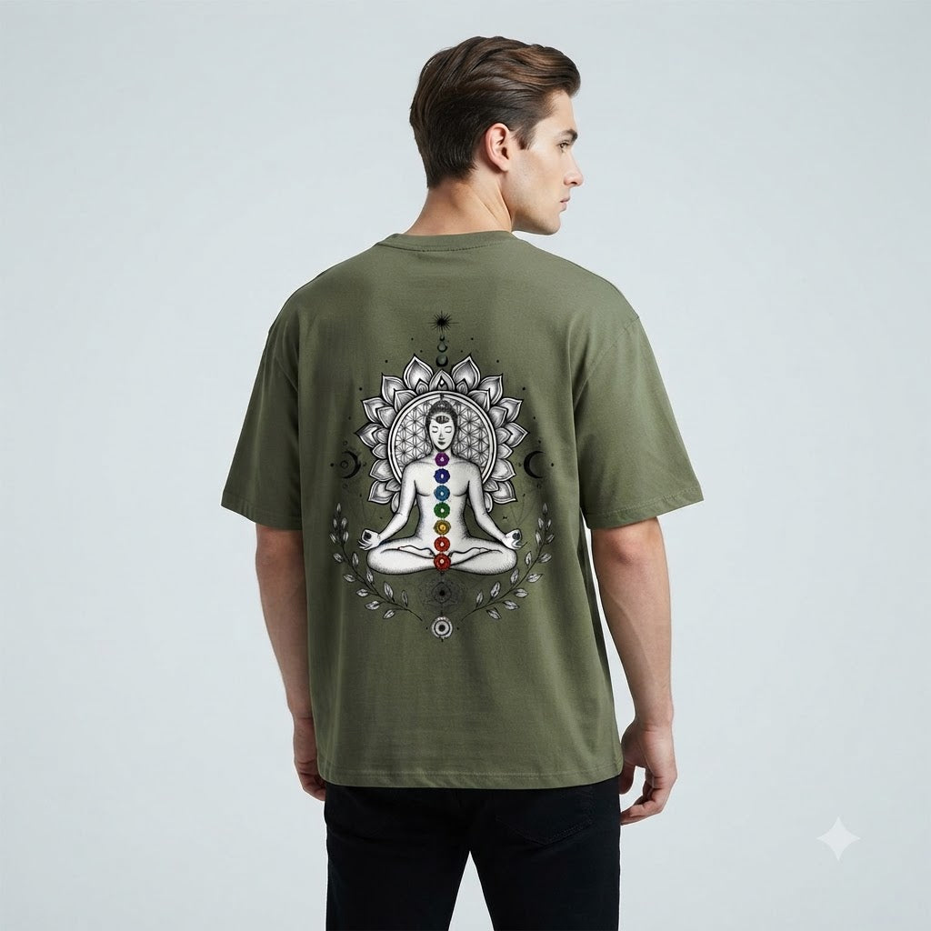 Chakra Alignment Minimalist Oversized Tee by AuraReiment