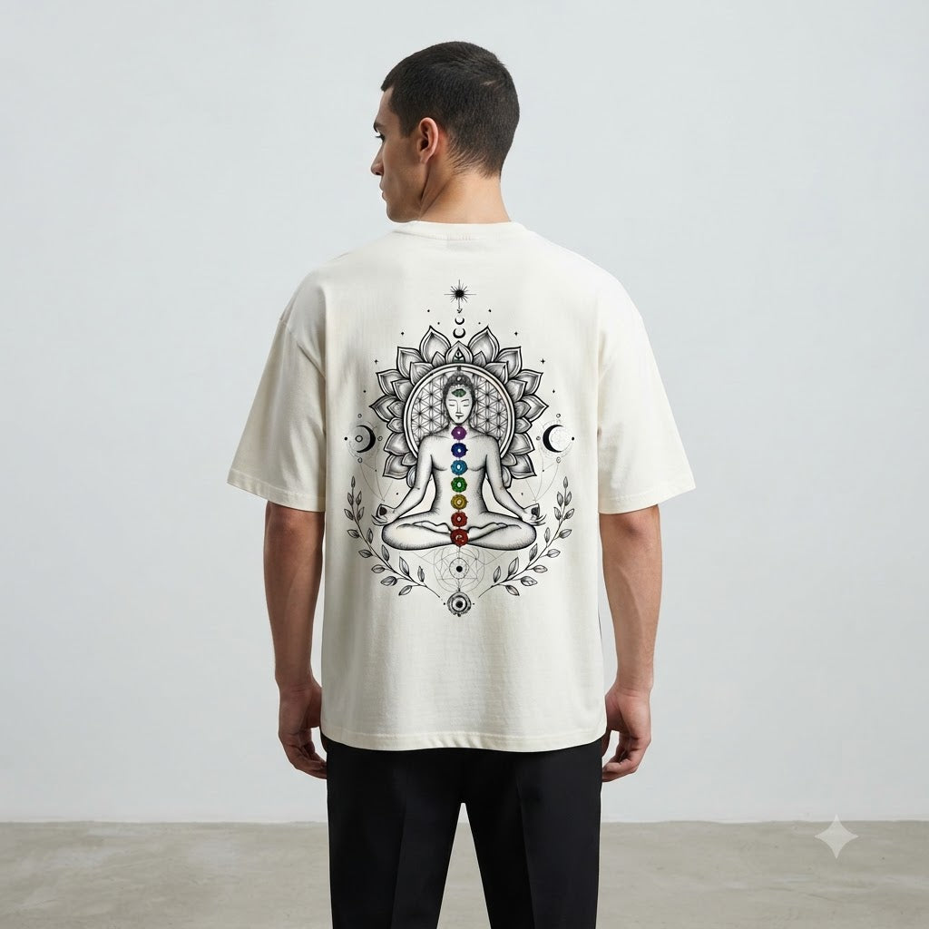 Chakra Alignment Minimalist Oversized Tee by AuraReiment